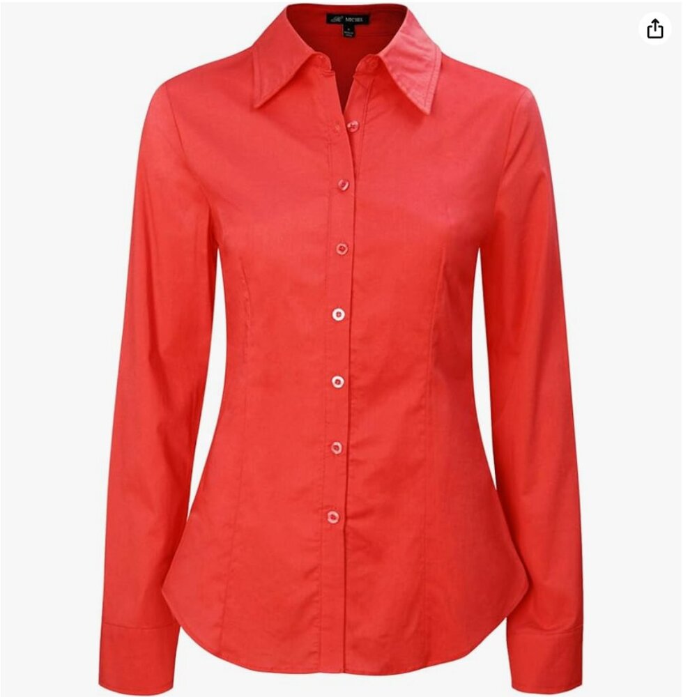 Deep Coral woman's Polyester blouse